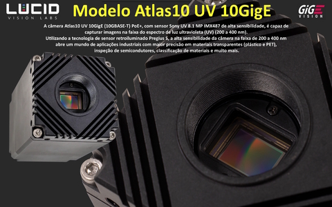 LUCID VISION LABS Atlas10 10GigE Camera UV 8.1 MP Model ATX081S-UC