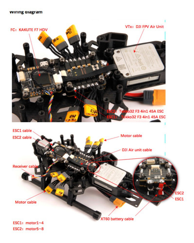 Holybro Kopis Cinematic X8 Frame Kit FPV Racing Drone , Estrutura Totalmente em Fibra de Carbono , 30088 - loja online