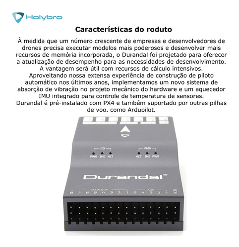 Holybro Durandal & GPS (UBLOX NEO-M8N) & PM02 V3 , Controle de Voo & GPS para Drones , 20082 - Loja do Jangão - InterBros