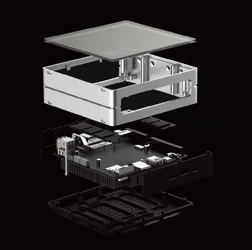 Seeed Studio re_Computer Case | Compatível para SBCs populares, incluindo ODYSSEY-X86J4105, Raspberry Pi, BeagleBone, Jetson Nano e NX | Estrutura Empilhável | Tampa removível de Acrílico