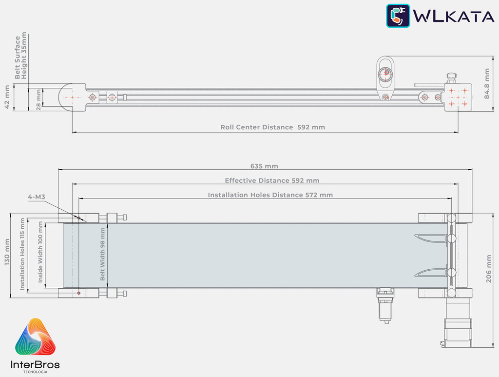 Wlkata Conveyor Belt Set for Mirobot , Correia Transportadora , Simulação de Fábrica Inteligente & Educação AIoT , +5 anos