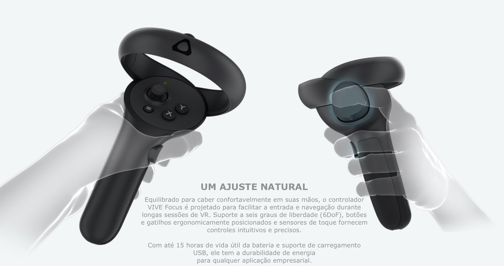 Imagen de HTC VIVE VR Focus 3 l Standalone Headset with All-in-One VR l 4896 x 2448 Total Resolution | 120° FOV l VIVE Sync l MetaHuman l A nova era da VR empresarial l VIVE Facial Tracker l VIVE Eye Tracker l VIVE Wrist Tracker