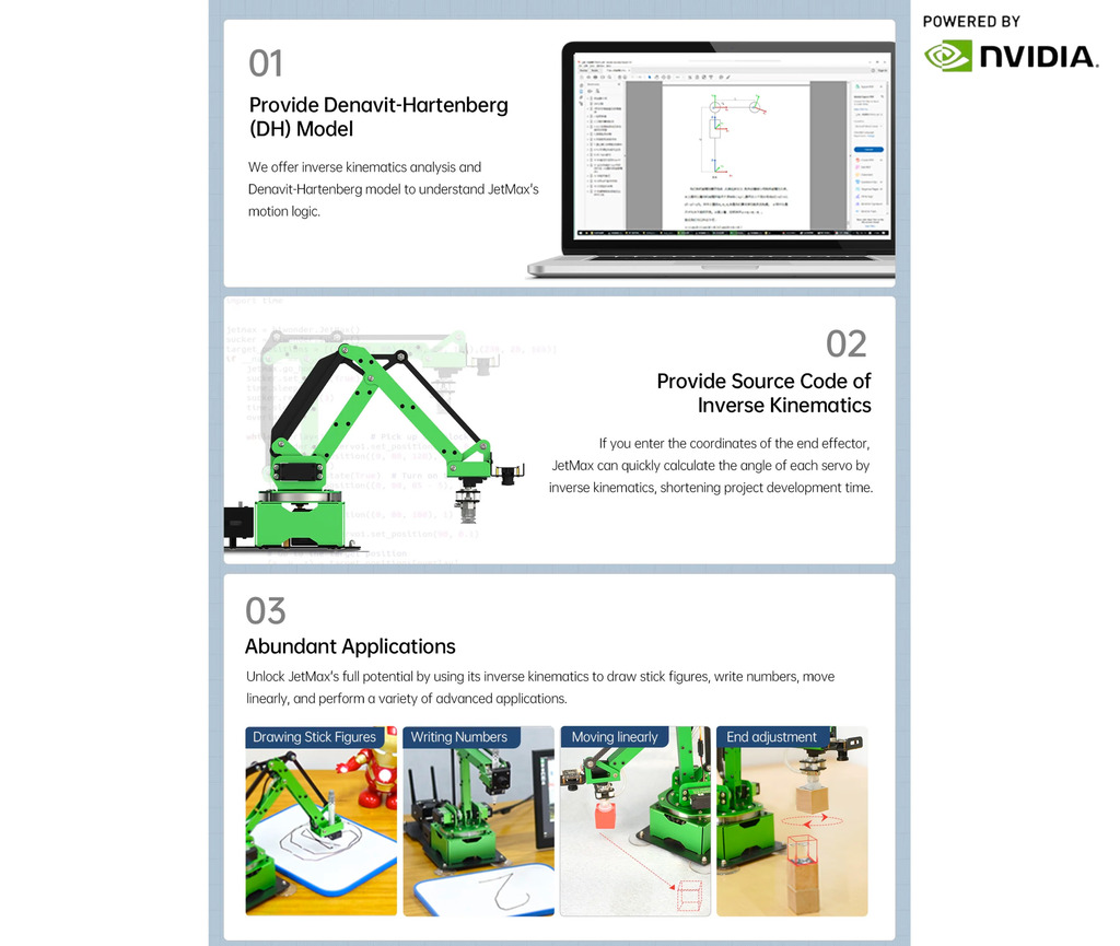 Imagem do Hiwonder JetMax Advanced Kit NVIDIA JETSON NANO Robot Arm Open Source Vision Recognition Program Robot with Electric Sliding Rail Support ROS Python