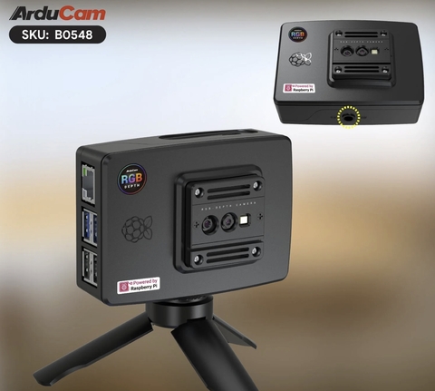 Arducam T2 , 1% Accuracy RGBD ToF Camera , All-in-One Kit , Raspberry Pi 5 integrado , B0548