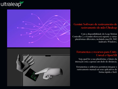 Imagem do UltraLeap Leap Motion Controller 2 + Suporte VR