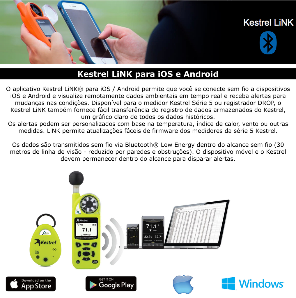 Kestrel 5400AG Rastreador Estresse Térmico Bluetooth + DROP D2AG WBGT - tienda online