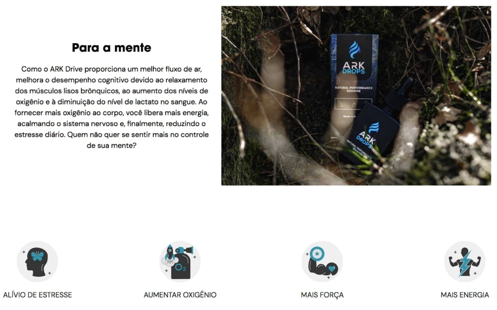 ARK Drops Impulsionador Natural de Desempenho - comprar online