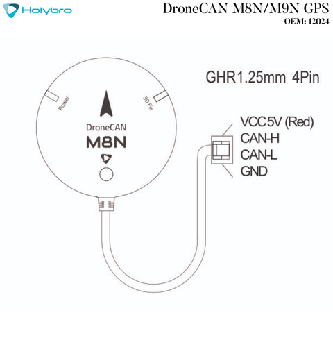 Imagen de Holybro DroneCAN M8N l Sistema de GPS l UAVs & Drones l 12024