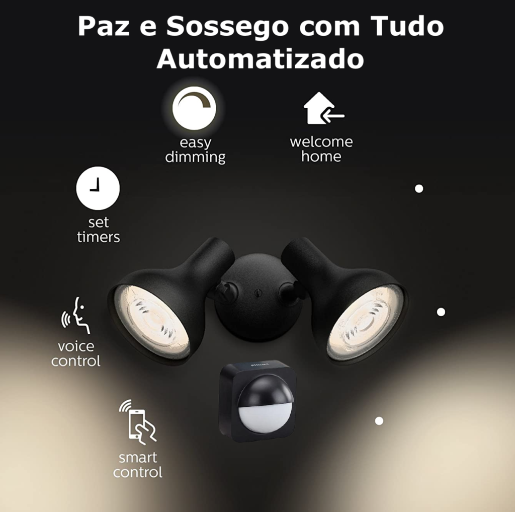 Philips Hue Ludere White Outdoor Security Light | Projetor PAR38 de Segurança | + Sensor de Movimento | Compatível com a Alexa, Apple Homekit & Google Assistant | Requer Hue Bridge - loja online