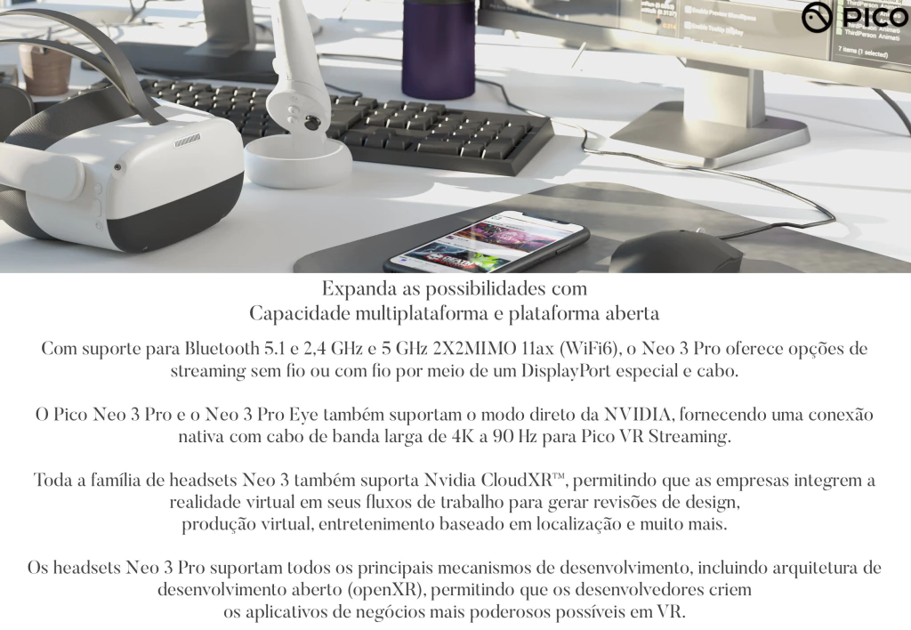 Pico Neo 3 Pro Eye Business , VR Headset All-in-one , 8GB RAM , 256GB ROM - loja online