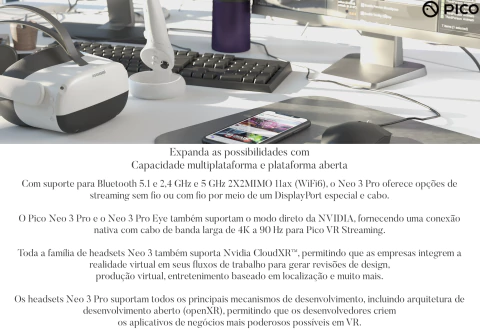 Pico Neo 3 Pro Eye Business , VR Headset All-in-one , 8GB RAM , 256GB ROM - loja online