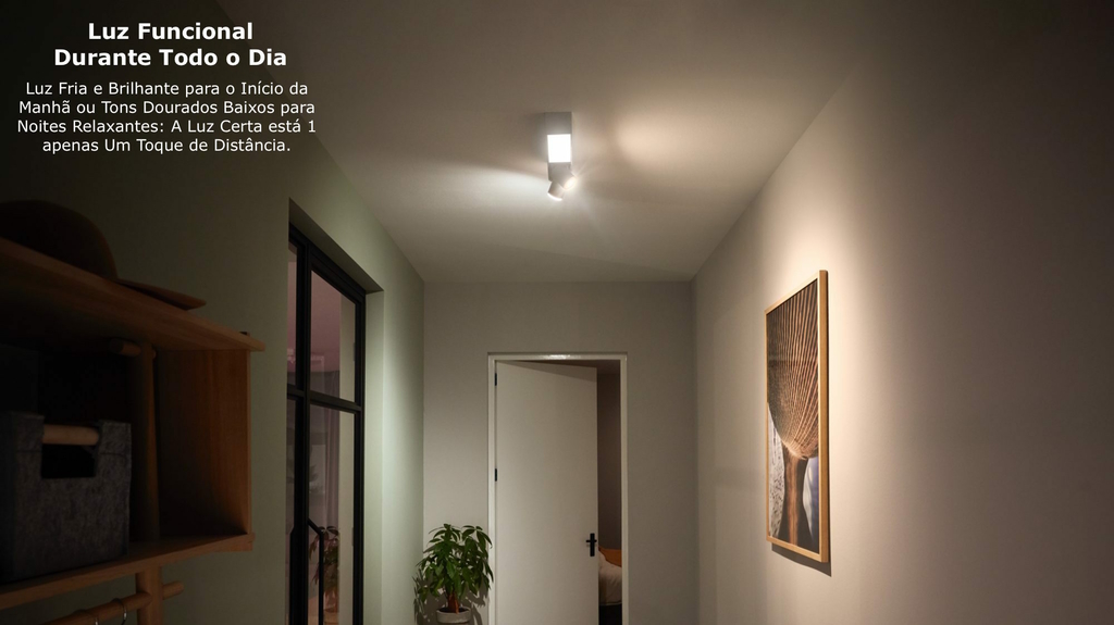 Image of Philips Hue White & Color Ambiance Centris l Smart 2-Spots Ceiling Bar l Luminária de Teto l Ajuste cada Luz Individualmente l Poderoso Fluxo Luminoso 1.560 lumen l Compatível com Alexa, Apple Homekit & Google Assistant | Funciona com Bluetooth e/ou com a Hue Bridge