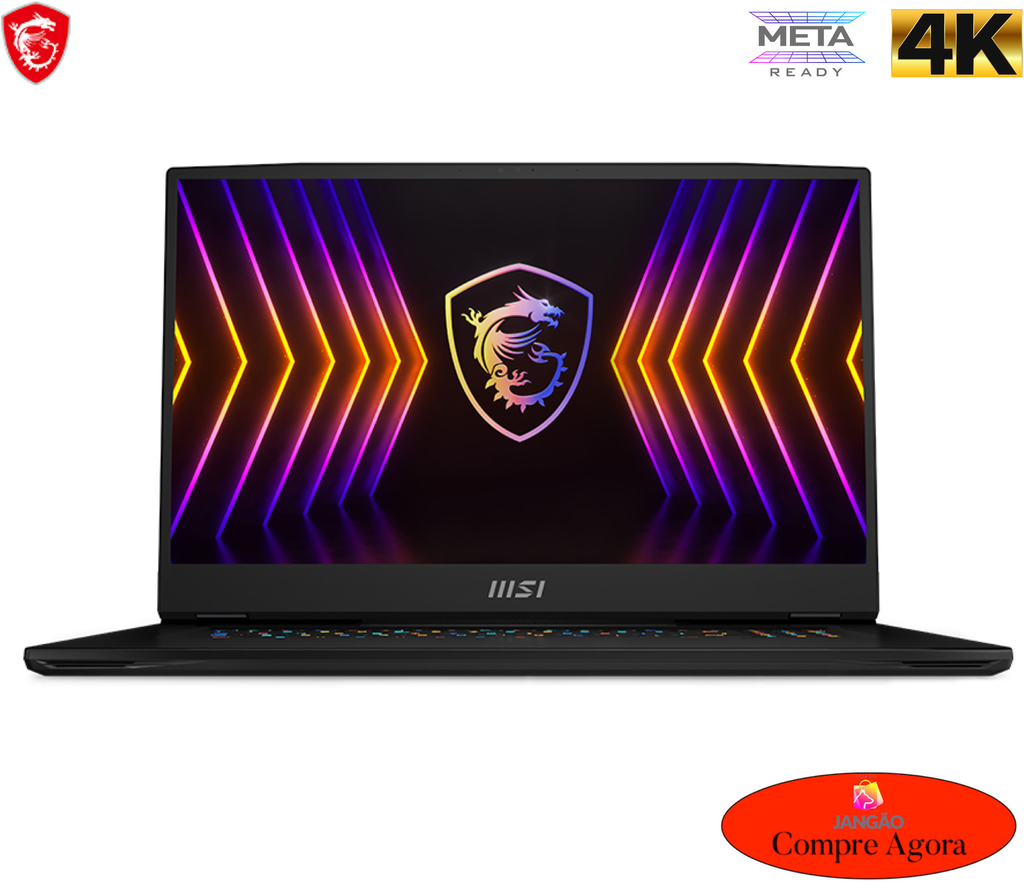 MSI 17.3" GT77 Titan Gaming Laptop l 16 Cores CPU l Meta Universe Ready l Cooler Booster Titan l 1.5-5.0 GHz Intel Core i9-12900 HX (12th Gen) l 128 GB DDR5 RAM | 4 TB NVMe SSD Gen4x4 l 17.3" 4K 3840 x 2160 120 Hz Display l NVIDIA GeForce RTX 3080 Ti (16GB GDDR6) l Win11 Pro l Dominância Total l O Rei dos Reis l 12UHS-063