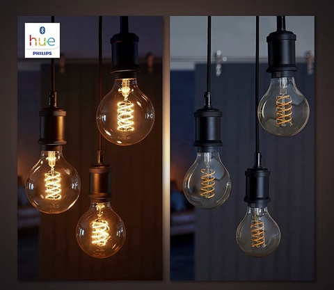 Philips Hue White Ambiance Dimmable Smart Filament G25 l Lâmpada Globo l LED de Filamento Vintage l 1ª Geração l Mais Brilhantes l Branco Quente a Branco Frio | Compatível com Alexa, Apple Homekit & Google Assistant | Funciona com Bluetooth e/ou com a Hue Bridge - comprar online