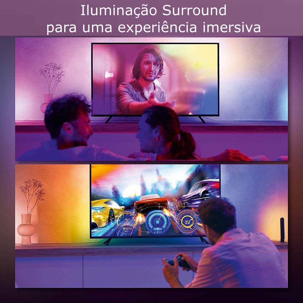 Philips Hue Play Gradient Lightstrip Fita de LED 55" + Hue Light Tube Large + Hue Sync Box TVs de 55" até 65" na internet