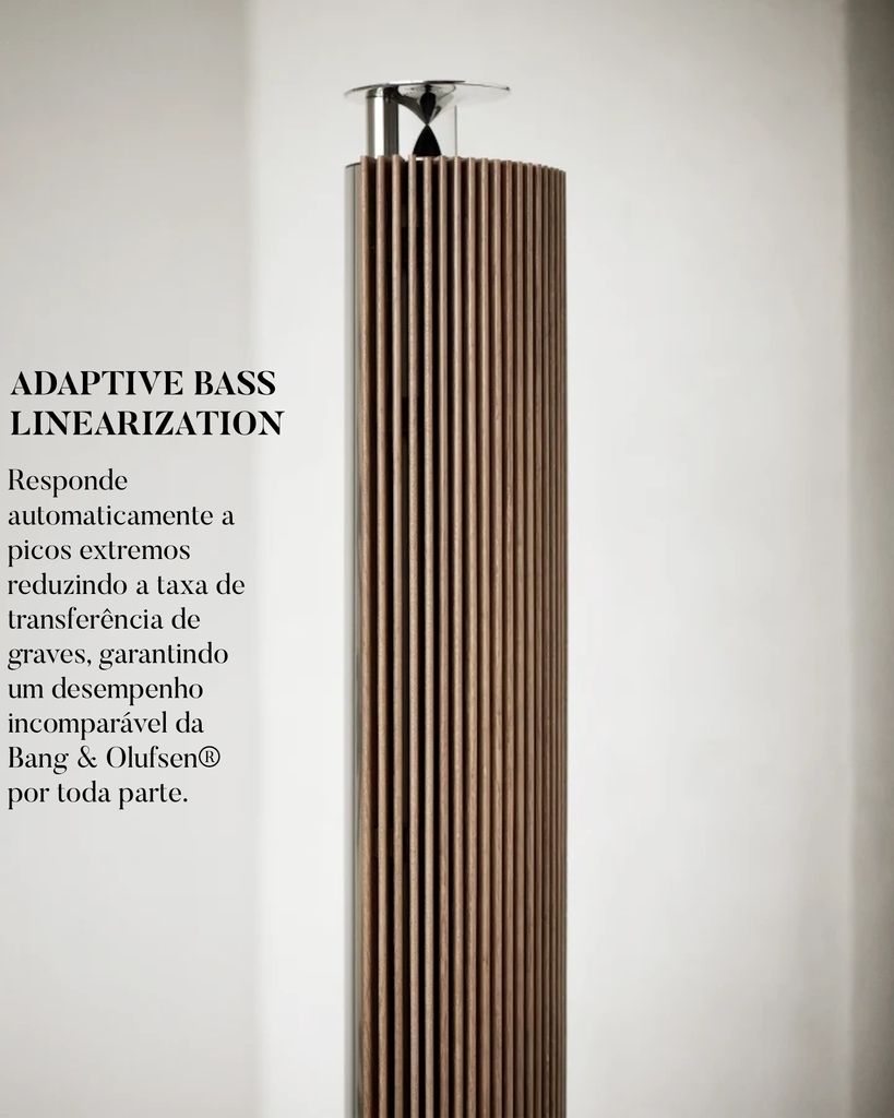 Imagen de Bang & Olufsen Beolab 18 l Oak l Iconic Wireless Stereo Speakers for Home Cinema l Pillar of Luxury Sound l Adaptive Bass Linearization​ l Acoustic Lens technology l Aparências Elegantes l 320 Watts l Wi-Fi & Bluetooth l Chromecast & Google Assistant Integrados l Compatível com Apple 2 & Spotify Connect l Recomendado para áreas de 10m² até 40m²