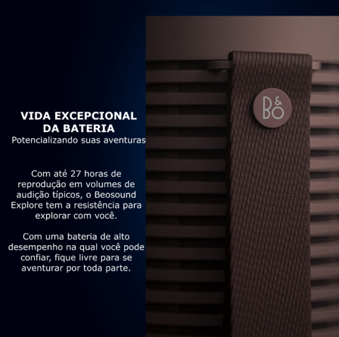 Imagen de Bang & Olufsen Beosound Explore Bluetooth Portátil até 28 hrs de Bateria IP67 a Prova d'água e Areia Escolha a Cor