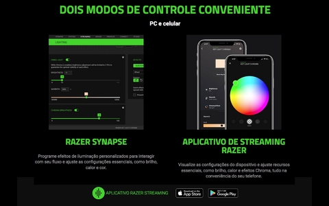 Imagen de Razer Key Light Chroma l Customizable RGB Light Spectrum l Iluminação de Estúdio Profissional para Streaming l Gravação de Vídeo l Vídeo-Conferência l Controlável pelo PC , Telefone e Tablet l Luz Frontal Interativa l Fluxo Luminoso de 2.800 lumens l Controle WiFi pelo PC ou Telefone l Wi-Fi & Bluetooth l Todos os Tons de Branco e + 16.8 milhões de Cores l Dispositivo IoT l Expansível até 11 luzes l Compatível com Alexa, Apple Homekit & Google Assistant l Monte sua cena para uma transmissão que brilha