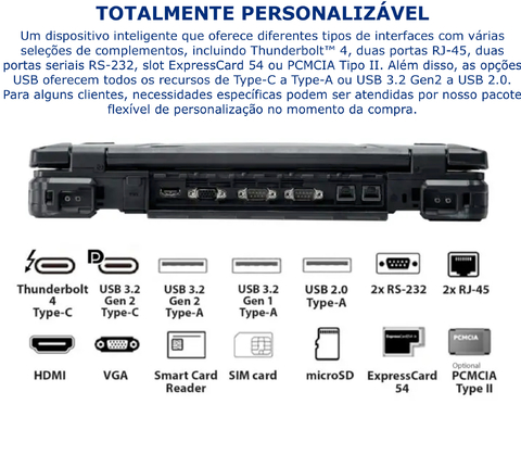 Durabook l Z14I Rugged Laptop l Laptop Industrial Robusto l Tão forte quanto possível l Personalização sem limites.l 4.0” FHD DynaVue® SR display with 1000 nits l Personalizável l Projetado para os ambientes mais severos l Extremamente robusto certificado para resistência a névoa salina e fungos l Peça um orçamento