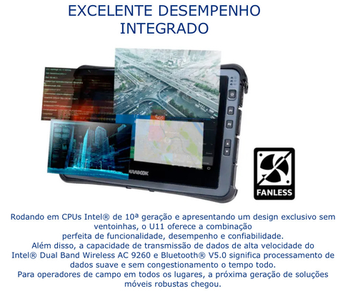 Durabook l U11 Rugged Laptop l Solução 2 em 1 l Laptop e Tablete Industrial l Teclado destacável l 11.6″ FHD (1920 x 1080) LCD Display l Personalização sem limites l Tão forte quanto possível l Projetado para os ambientes mais severos