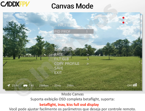 Imagem do CADDXFPV Walksnail Avatar VRX with Avatar HD PRO Kit com Gyro & Camera l Kit FPV Drones & UAVs l Compatível com DJI Camera & Fatshark