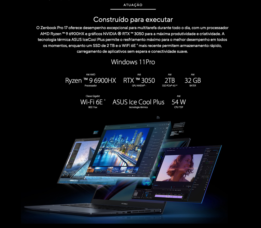 ASUS 17.3" Zenbook Pro 17 Laptop l 3.2 GHz AMD Ryzen 7 6800H 8-Core l 8GB LPDDR5 RAM | 512GB PCIe 3.0 SSD l 17.3" 1920 x 1080 IPS Pantone Validated 60 Hz Display l Integrated AMD Radeon R7 Graphics l UM6702RA-DB71 en internet