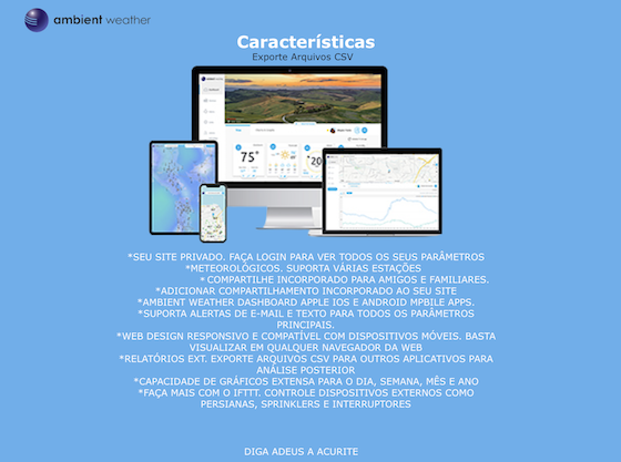 Imagem do Ambient Weather WS-2000 Estação Metereológica Ultrassônica WiFi Compatível com Alexa e Google Internet Conectada