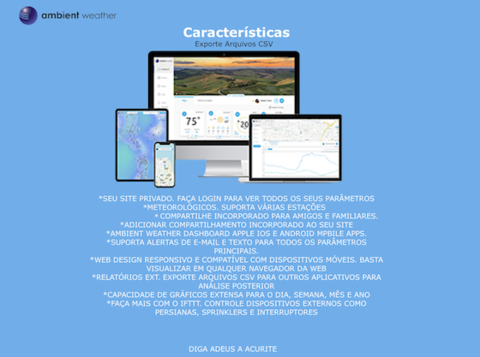 Imagem do Ambient Weather WS-2000 Estação Metereológica Ultrassônica WiFi Compatível com Alexa e Google Internet Conectada