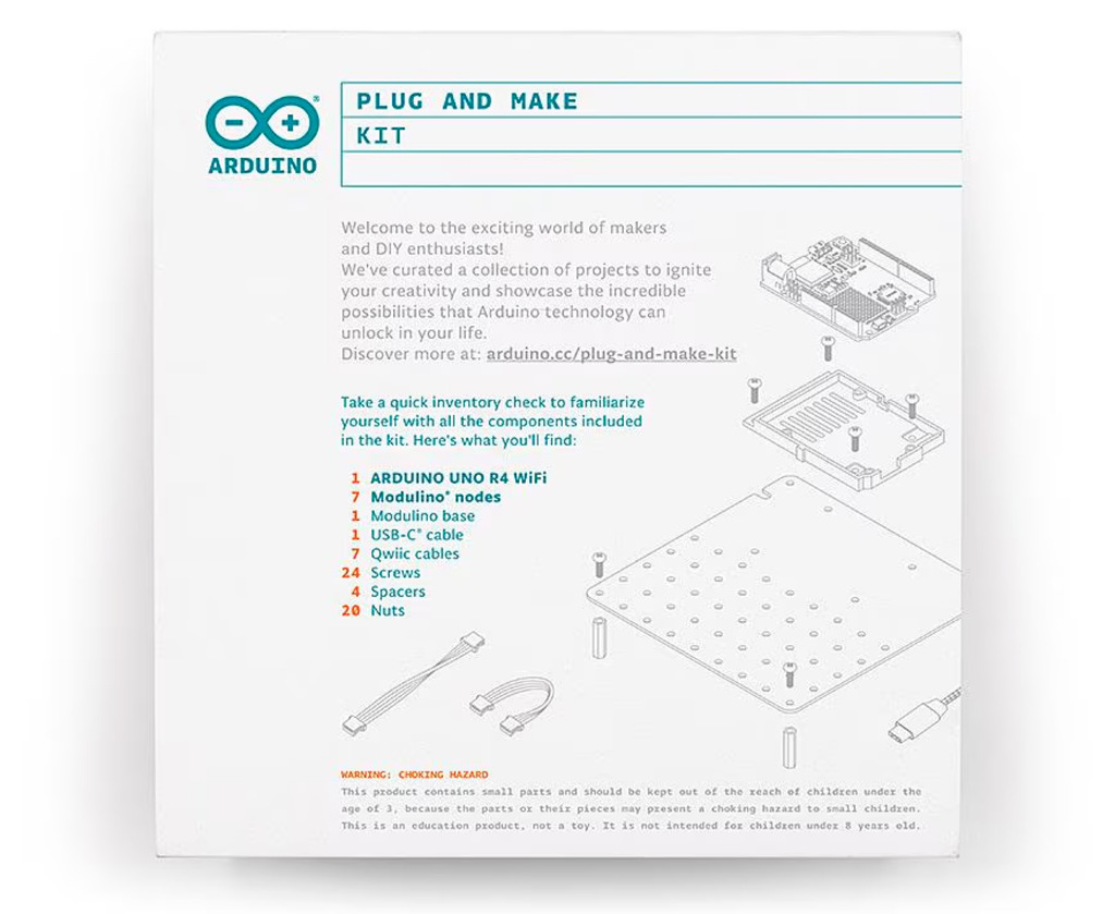 ARDUINO PLUG AND MAKE KIT , AKX00069