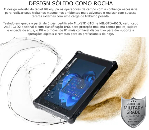 Durabook l R11 Rugged Tablet l Tablete Industrial Robusto l Elegante e Compacto l 1.6” FHD (1920 x 1080) LCD l Até 1.000 nits l Personalizável l Projetado para os ambientes mais severos l Peça um orçamento - comprar online