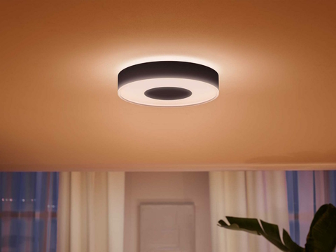 Philips Hue White & Color Ambiance Infuse l Smart Ceiling Large l Luminária Plafon de Teto Inteligente Grande l Feita para Espaços Maiores l WiFi e Bluetooth l Poderoso Fluxo Luminoso 3.700 lumen l LED Integrado l Compatível com Alexa, Apple Homekit & Google Assistant l Funciona com Bluetooth e/ou com a Hue Bridge na internet