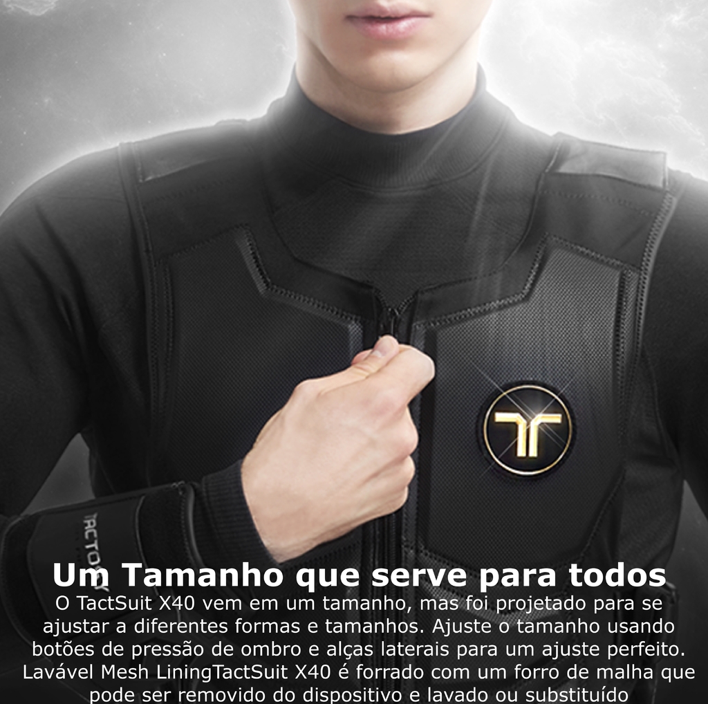 bHaptics Tactsuit l Wearable Haptic Vest , Colete Háptico , Trajes Hápticos de Corpo Inteiro , Compatível com VR PC PS4/5 XBOX - comprar online