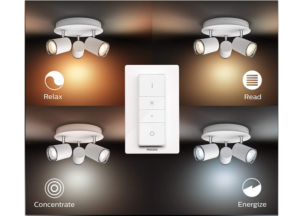 Philips Hue White Ambiance Adore Bathroom l Bluetooth l Smart Ceiling Light 3 Spots l Luminária Spot de Teto para Banheiros l Funciona com Bluetooth e/ou com a Hue Bridge - buy online