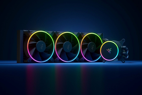 Imagen de Razer Hanbo Chroma RGB l All-In-One Liquid Cooler l aRGB Pump Cap l Ventiladores aRGB silenciosos e potentes l Resfriamento líquido silencioso e eficiente l Suporte ao controlador Pulse Width Modulation l Escolha 240mm ou 360mm