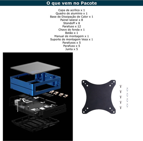 Seeed Studio re_Computer Case | Compatível para SBCs populares, incluindo ODYSSEY-X86J4105, Raspberry Pi, BeagleBone, Jetson Nano e NX | Estrutura Empilhável | Tampa removível de Acrílico - Loja do Jangão - InterBros