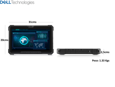 DELL Latitude 7220 Rugged Extreme Tablet i7 , 16GB RAM , 256GB SSD