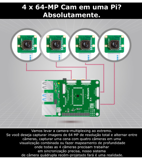 Arducam 64MP Ultra High-Resolution Autofocus Camera Module for Raspberry Pi, Compatible with Raspberry Pi & Smart Phones, B0399