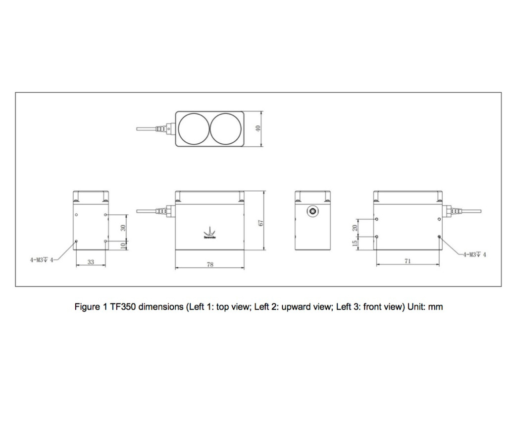 Benewake TF350 Ultra Long Range LiDAR IP65 - comprar online