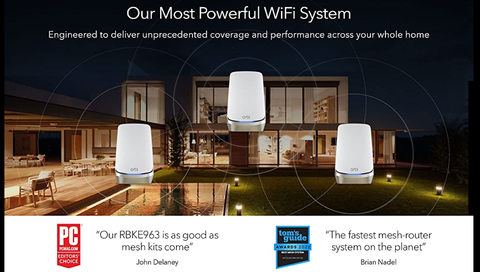 Imagen de Netgear Orbi 900 Series Quad-Band l WiFi 6e Mesh 10.8Gbps RBKE964 , RBKE963, RBKE962, RBSE960, Até 200 Dispositivos