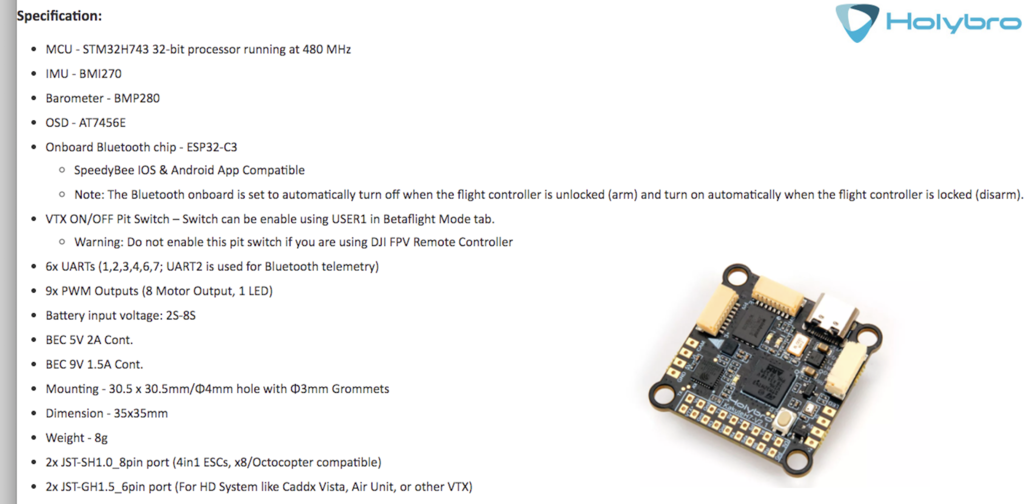 Holybro Kakute H7 V2 l Flight Controller with Bluetooth | FPV Flight Controller | Controlador de Voo l Drones, Robôs e UAVs | 11058 en internet