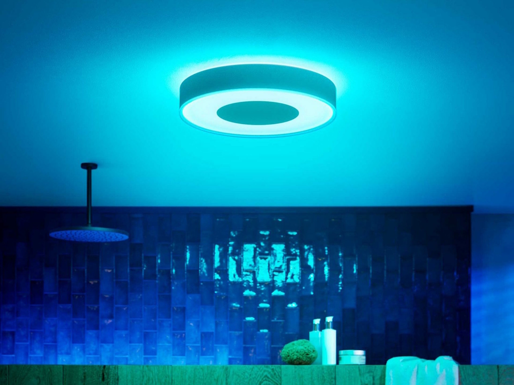 Philips Hue White & Color Ambiance Xamento Large l Bathroom Smart Ceiling l Luminária de Teto Inteligente Grande l Feita para Banheiros l A Prova D' Água l WiFi e Bluetooth l Alto Fluxo Luminoso 3.700 lumen l LED Integrado l Compatível com Alexa, Apple Homekit & Google Assistant l Requer Hue(TM) Bridge - comprar online