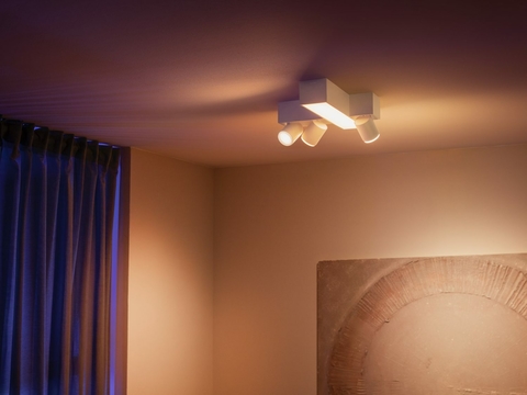 Philips Hue White & Color Ambiance Centris l Smart 3-Spots Ceiling Bar l Luminária de Teto l Ajuste cada Luz Individualmente l Poderoso Fluxo Luminoso 2.810 lumen l Compatível com Alexa, Apple Homekit & Google Assistant | Funciona com Bluetooth e/ou com a Hue Bridge - tienda online