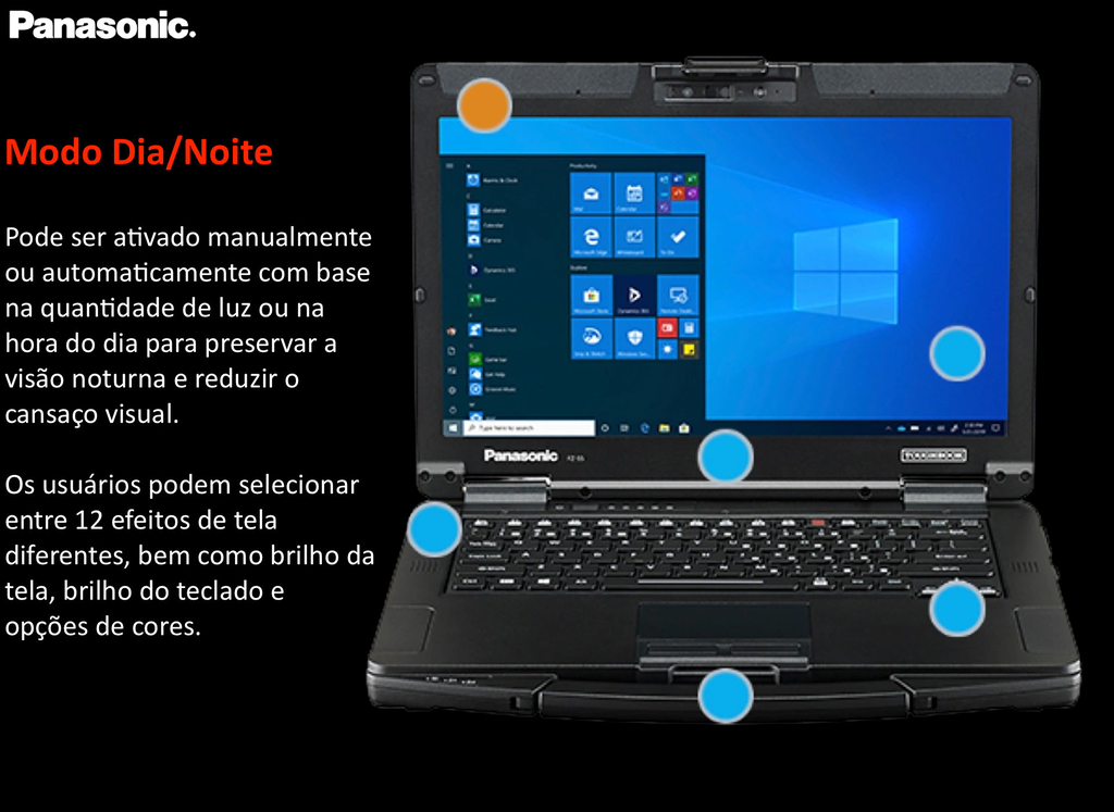 Panasonic TOUGHBOOK 40 14" Rugged Laptop , Intel Core i7-1185G7 (up to 4.8GHz), 16GB, 512GB SSD, Display 14" FHD Touchscreen, Intel Wi-Fi 6, Bluetooth, 5MP Webcam, IP66 , FZ-40CCAAXAM - loja online