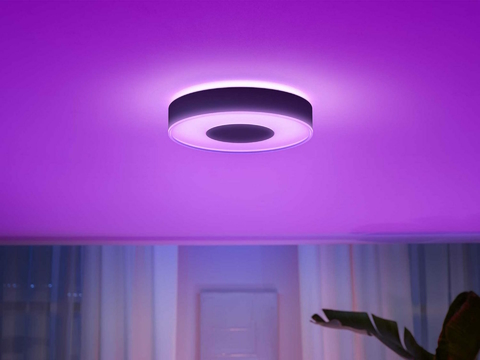 Philips Hue White & Color Ambiance Infuse l Smart Ceiling Large l Luminária Plafon de Teto Inteligente Grande l Feita para Espaços Maiores l WiFi e Bluetooth l Poderoso Fluxo Luminoso 3.700 lumen l LED Integrado l Compatível com Alexa, Apple Homekit & Google Assistant l Funciona com Bluetooth e/ou com a Hue Bridge - Loja do Jangão - InterBros