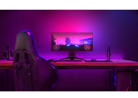 Imagem do Philips Hue Play Gradient Lightstrip Fita de LED Kit Para 3 Monitores PC ou Mac 24" até 27"