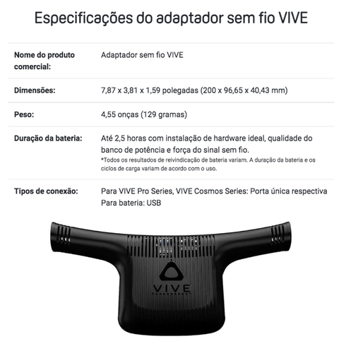 HTC VIVE Pro 2 Headset l Resolução 5K l Taxa de 120 Hz l Campo visão 120° l 99HASW001-00