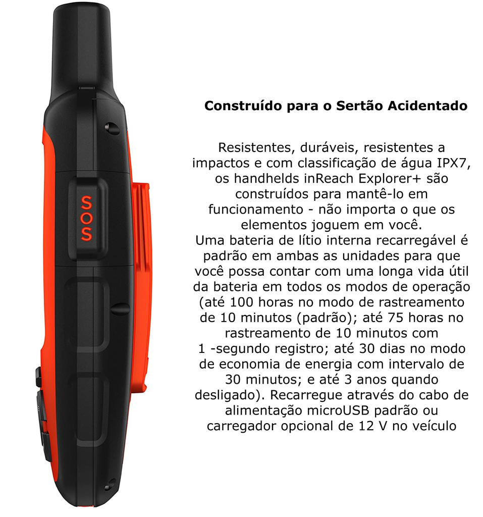 Garmin inReach Explorer+ Handheld | + BackPack | Comunicador via Satélite com Mapas Topo e Navegação GPS | Mensagens bidirecionais | 100% de Cobertura Global via Satélite com Iridium | SOS Interativo Global Bidirecional | Rastreamento e Compartilhamento de Localização - online store