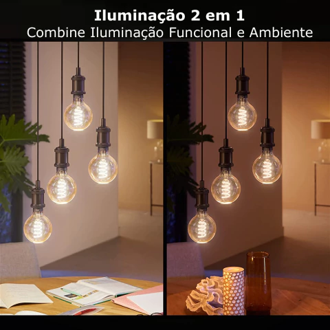 Philips Hue White Ambiance Dimmable Smart Filament G25 l Lâmpada Globo l LED de Filamento Vintage l 2ª Geração l Mais Brilhantes l Branco Quente a Branco Frio | Compatível com Alexa, Apple Homekit & Google Assistant | Funciona com Bluetooth e/ou com a Hue Bridge on internet
