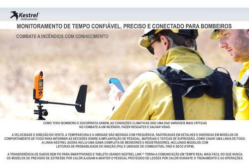 Imagen de Kestrel Link 5500FW Fire Weather Meter Pro Bluetooth + Palheta + Tripé