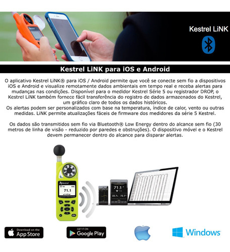 Kestrel 3550AG Bluetooth Estação Meteorológica | Agricultura | Pulverização